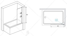 Шторка для ванны RGW Screens SC-53 80x150 прозрачная с полками