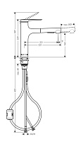 Смеситель для кухни Hansgrohe Zesis M33 2jet 160 74801670 матовый черный