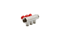 Коллектор VRT 1&quot;x1/2&quot;, с регулировочными вентилями, 3 выхода 524074