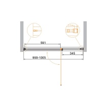 Душевая дверь Cezares Urban 100x195 URBAN-B-12-100-C-CR прозрачная, хром