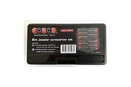 Набор мини-отверток для точной механики 8 предметов Force 2087A