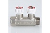 Коллектор с регулировочными вентилями Valtec 1"х2 выхода, евроконус 3/4" (на подающий трубопровод) VTc.570.NE.0602
