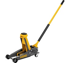 Домкрат гидравлический подкатной Denzel 3 т, 125-470 мм, быстрый подъем, проф 51260