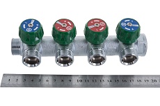 Регулирующий коллектор STOUT 3/4, 4 отвода 3/4ЕК SMB-6850-343404 RG008UJF3UJP5C