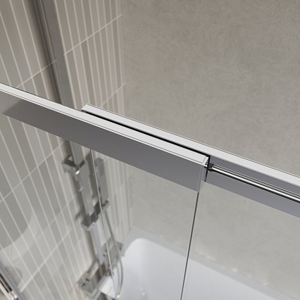 Шторка для ванны BelBagno LUCE-VF-11-100/145-C-Cr 100x145 прозрачная, хром