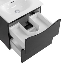 Тумба с раковиной BelBagno Marino-Cer-Mini 50 см Nero Lucido