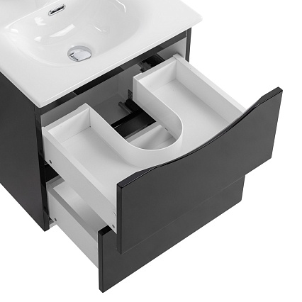 Тумба с раковиной BelBagno Marino-Cer-Mini 50 см Nero Lucido