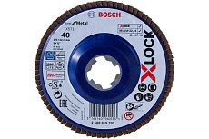 Шлифовальный круг лепестковый X571 X-LOCK (125 мм; G40) Bosch 2608619209