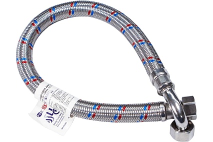 Гибкая подводка для воды ЦС ГИГАНТ 19, 1/2”Г х 1/2"Г-угол L-60 см, штука ГП002093