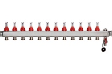 Коллектор ColSys p878cs 12 выходов с расходомерами, воздухоотводчиком и дренажным клапаном P187810512