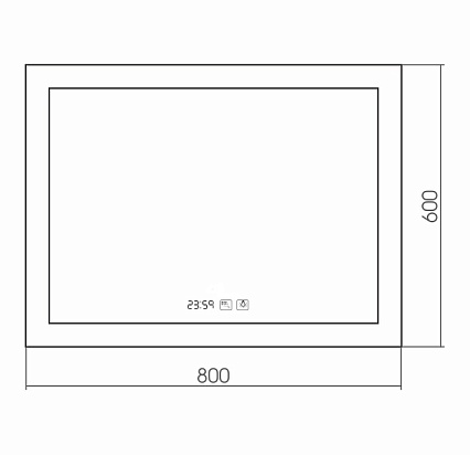 Зеркало Silver Mirrors Norma neo 80x60 см с подогревом, часами