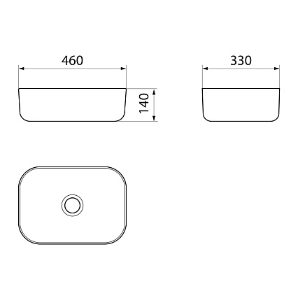 Раковина Point Венера PN43073WB 46 см белый