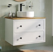 Мебель для ванной Iddis Torr 70 см со столешницей, белый матовый