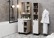 Мебель для ванной Onika Тимбер 60 см белый матовый/дуб сонома