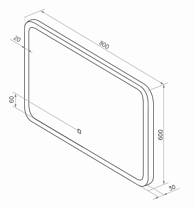 Зеркало Континент Demure Led 80x60 см с подсветкой ЗЛП221