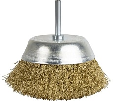 Щетка чашечная волнистая с хвостовиком 62 мм, проволока - латунь 0.30 мм DeBever DB80163411