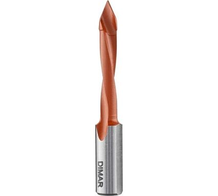 Сверло присадочное сквозное левое 7x40 мм, L70. хвостовик 10x25 мм Dimar 2016627