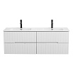 Тумба с раковиной Cezares Duet-N 140 см 4 ящика, Bianco Lucido