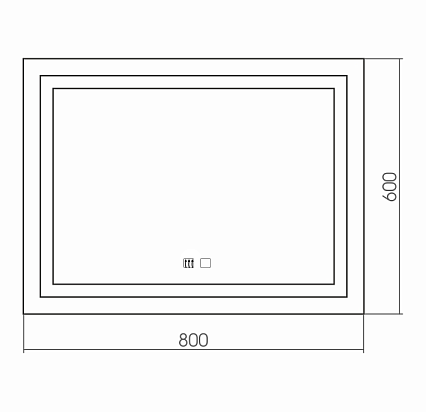 Зеркало Silver Mirrors Livia neo 80x60 см с подсветкой, подогревом