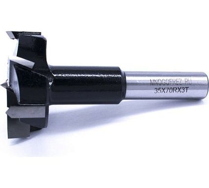 Сверло присадочное чашечное со стружколомом по дереву FT-3T140202R (35х70 мм; хв-к 10 мм; правое вращение) МНОГОФРЕЗ 6614