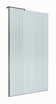 Душевая перегородка Belbagno UNO-L-1-TB-100-FL-GM 100x200 рифленая, оружейная сталь