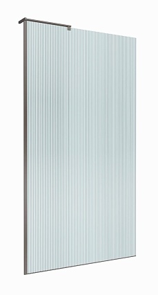 Душевая перегородка Belbagno UNO-L-1-TB-100-FL-GM 100x200 рифленая, оружейная сталь