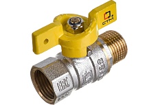 Шаровой кран для газа СТМ ГАЗ 1/2&quot;, г/ш, бабочка CGFMB012