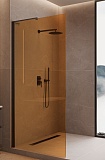 Душевая перегородка Vincea Волк-Ин (Walk-In) VLSW-1H900GSB 90x200 черный, янтарь
