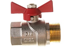 Шаровой кран EUROS (ручка-бабочка) 3/4&quot; внутренняя - наружная резьба EU.YT1285040 34_k