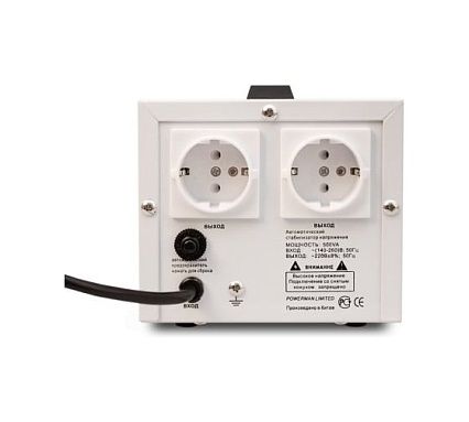 Стабилизатор напряжения Powerman 1ф 0,5 кВА AVS 500 M 1192174