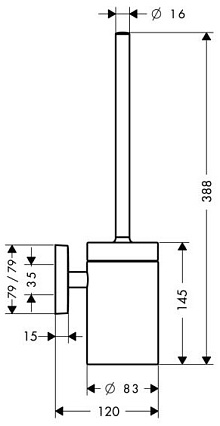 Ершик Hansgrohe PuraVida 41505000