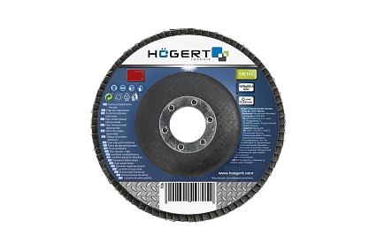 Круг шлифовальный лепестковый (125x22.4 мм; G80) Hoegert Technik HT8D053