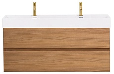 Тумба с раковиной Cezares Molveno 46-120 см (двойная раковина) Noce Chiaro