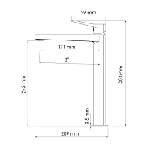 Смеситель для раковины WasserKRAFT Aula 1103H хром