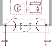 Душевая дверь BelBagno Uno 80x190 UNO-B-2-80-P-Cr рифленая