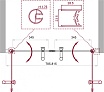 Душевая дверь BelBagno Uno 80x190 UNO-B-2-80-P-Cr рифленая