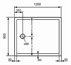 Поддон для душа Huppe Purano 120x90