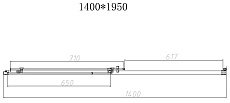 Душевая дверь Vincea Slim-N VDS-4SN140CLB 140x195 черный, прозрачная