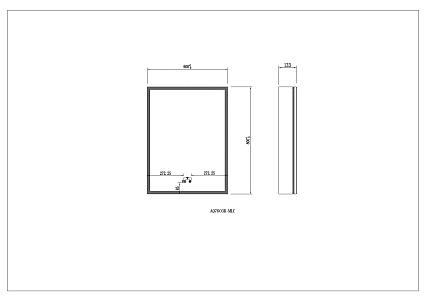 Зеркальный шкаф Aquatek 60x80 см с подсветкой, антипар, хром AQ7603B-MLC