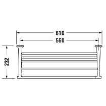 Полка Duravit Starck T 0099444600 60 см черный матовый