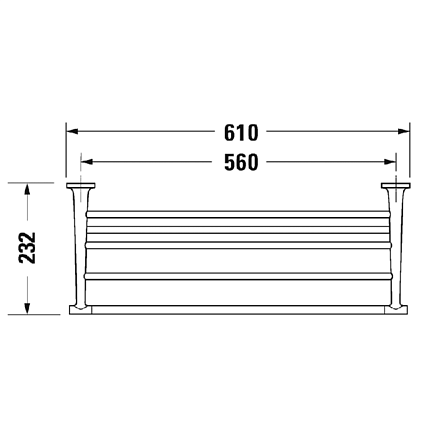 Полка Duravit Starck T 0099444600 60 см черный матовый