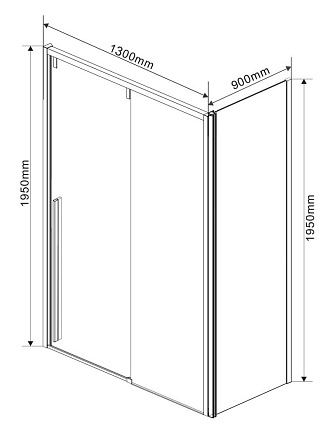 Душевой уголок Vincea Lugano VSR-1L-1 130x90 черный, прозрачный