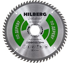 Диск пильный Industrial Дерево (230x32/30 мм; 64Т) Hilberg HW239