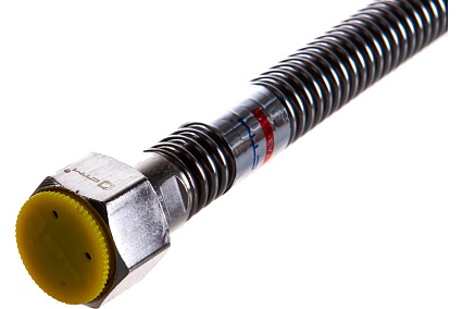 Подводка для газа СТМ ГАЗ сильфонная, 1/2", гайка-гайка, 80 см CGHF1208