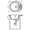 Кухонная мойка Tolero R-122 №701 57.5 см серый