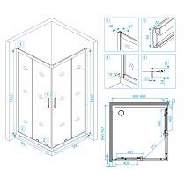 Душевой уголок RGW Hotel HO-31 100x100