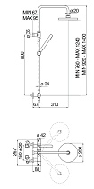 Душевая стойка Nobili Velis VE125030/50CR с термостатом, Chrome