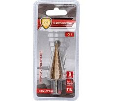 Сверло ступенчатое для цветных металлов G1 4-20 мм Strong СTМ-52904020