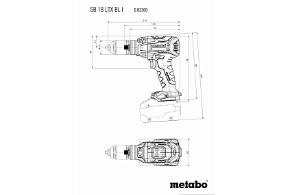 Аккумуляторный ударный винтоверт Metabo SB 18 LTX BL I 602360500