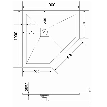 Поддон для душа Grossman Strong GR-S1100100D 100x100 белый